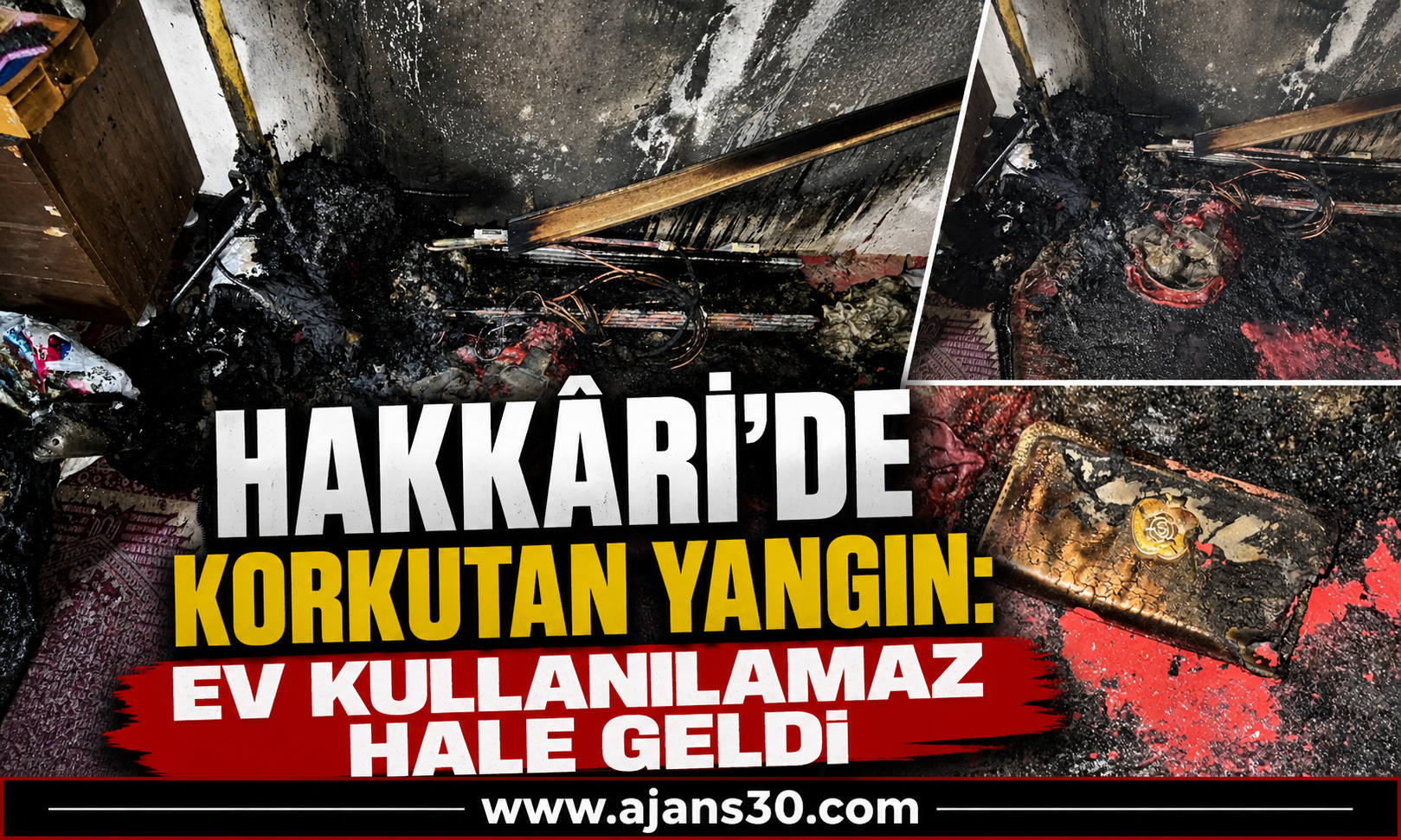 Hakkâri’de Korkutan Yangın: Ev Kullanılamaz Hale Geldi
