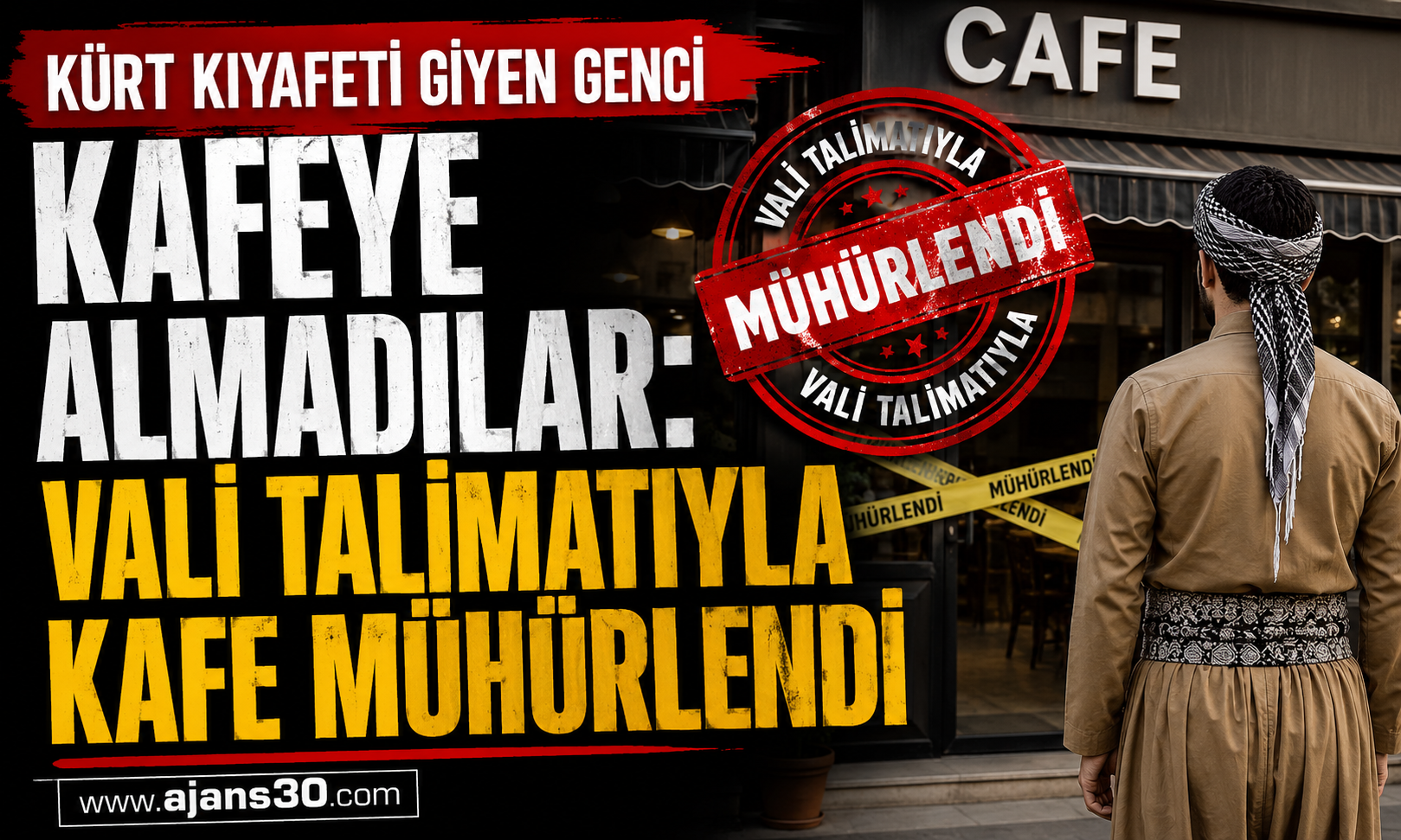 Kürt Kıyafeti Giyen Genci Kafeye Almadılar: Vali Talimatıyla Kafe Mühürlendi