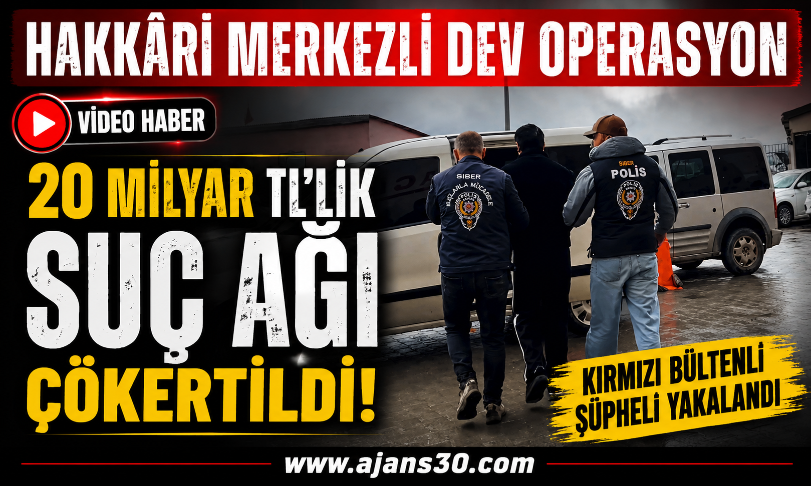 Hakkâri Merkezli Dev Operasyon: 20 Milyar TL’lik Suç Ağı Çökertildi