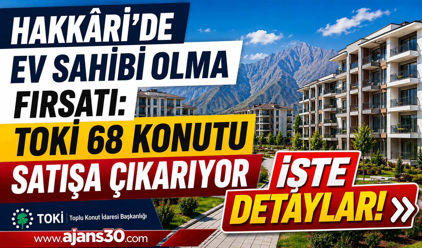 TOKİ Duyurdu: Hakkâri’de 68 Konut İçin Başvurular Yarın Başlıyor
