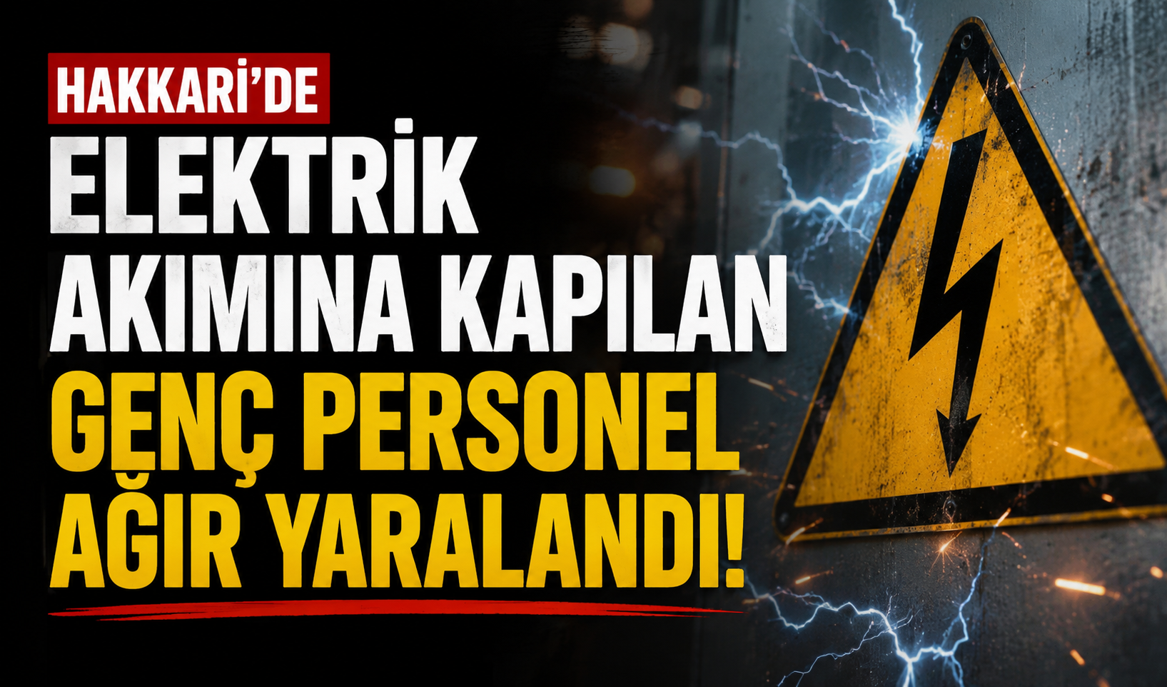 Hakkâri'de Elektrik Akımına Kapılan Genç Personel Ağır Yaralandı