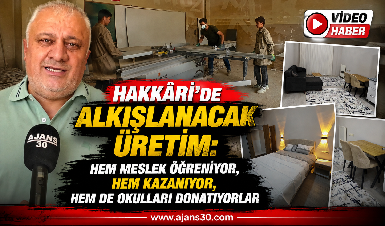 Hakkâri’de Alkışlanacak Üretim: Hem Meslek Öğreniyor, Hem Kazanıyor, Hem de Okulları Donatıyorlar