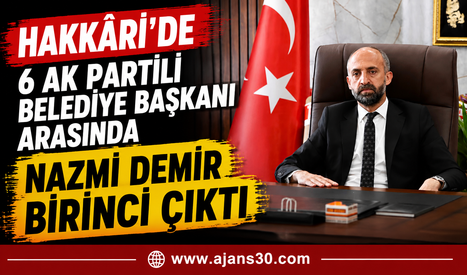Hakkâri’de 6 AK Partili Belediye Başkanı Arasında Nazmi Demir Birinci Çıktı