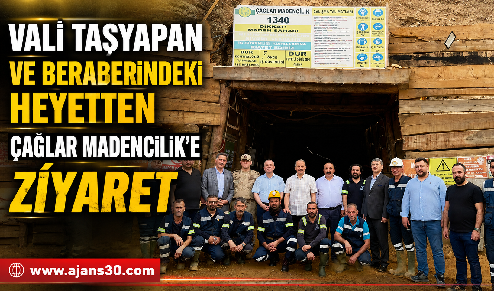 Vali Taşyapan ve Beraberindeki Heyetten Çağlar Madencilik'e Ziyaret