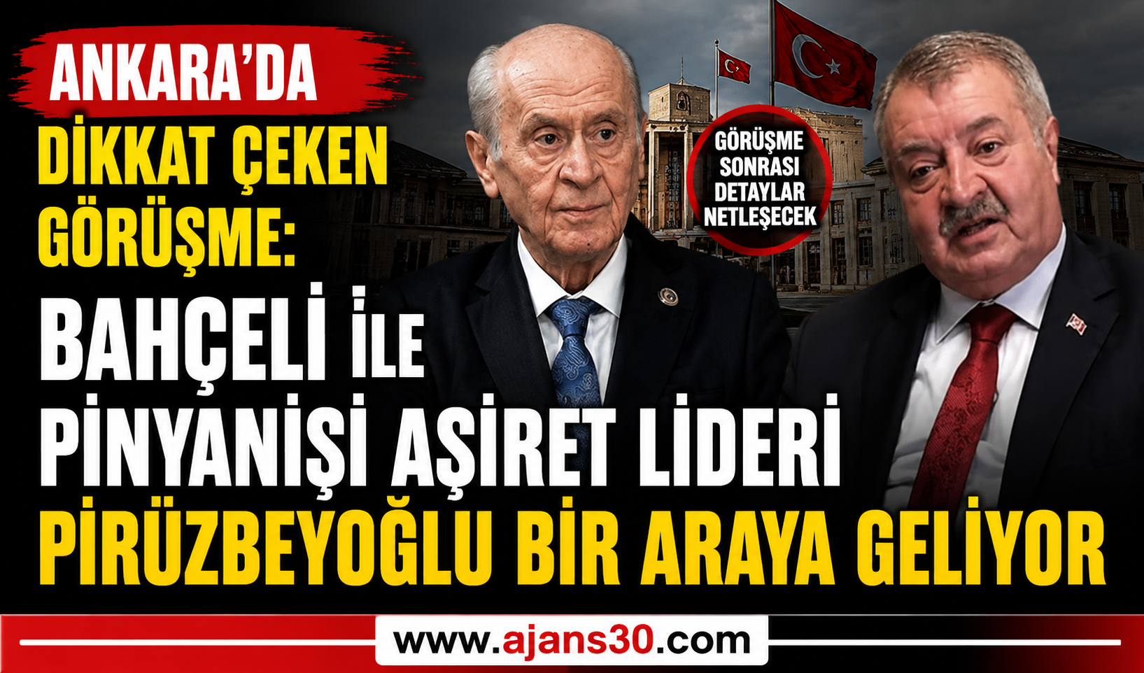 Ankara’da Dikkat Çeken Görüşme: Bahçeli ile Pinyanişi Aşiret Lideri Piruzbeyoğlu Bir Araya Geliyor