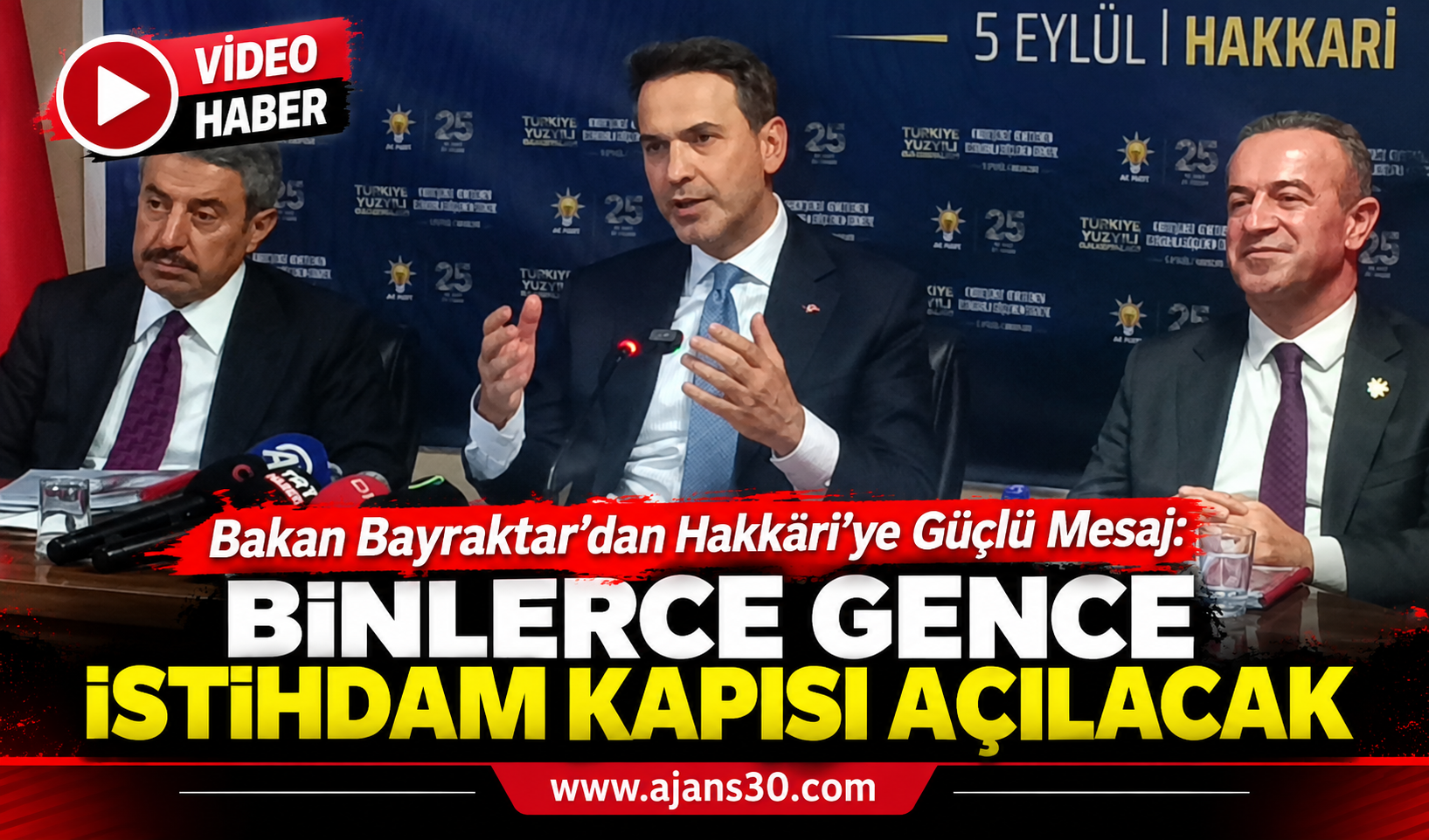 Bakan Bayraktar’dan Hakkâri’ye Güçlü Mesaj: Binlerce Gence İstihdam Kapısı Açılacak
