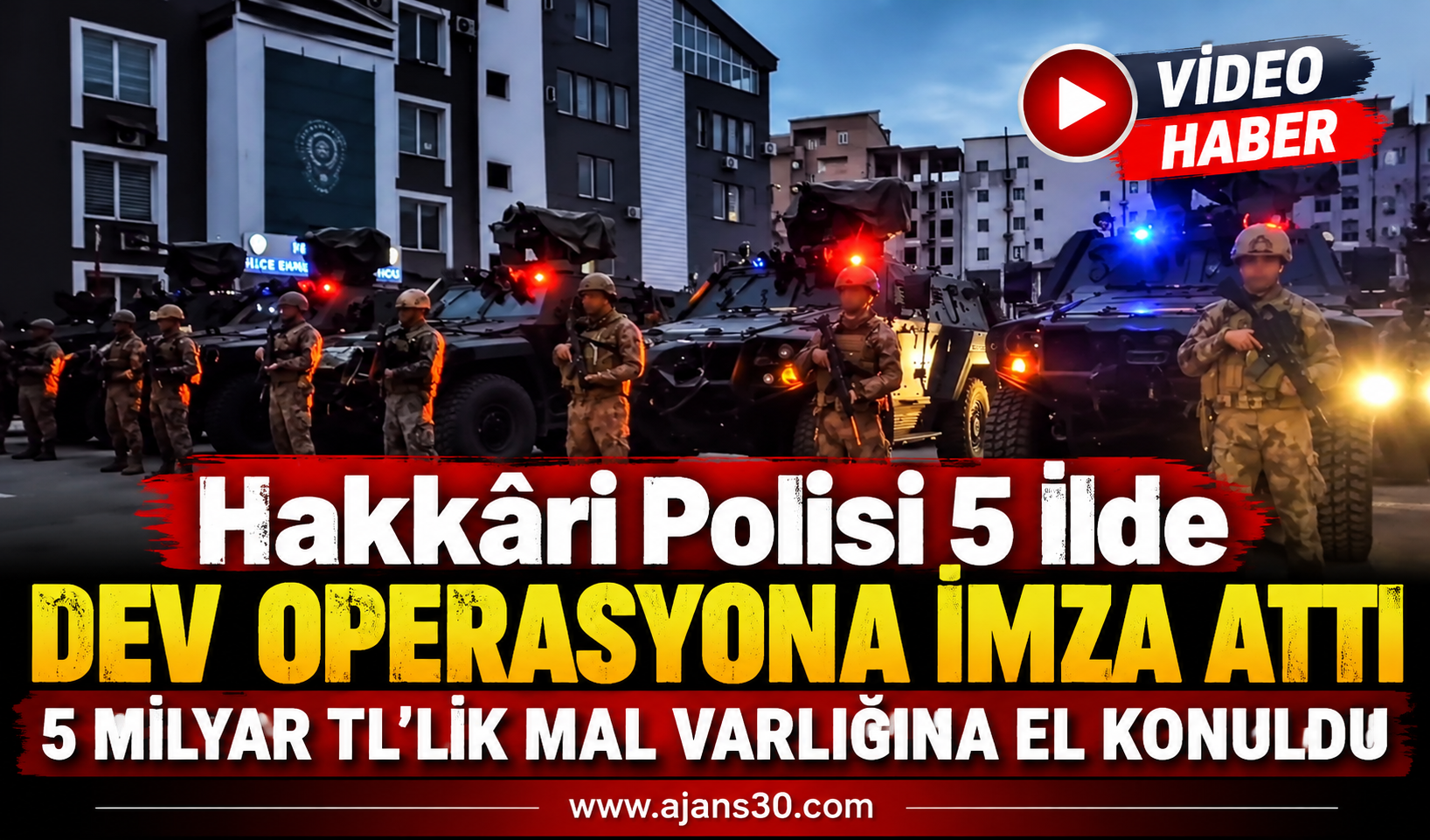 Hakkâri Polisi 5 İlde Dev Operasyona İmza Attı: 5 Milyar TL’lik Mal Varlığına El Konuldu