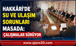 Hakkâri’de Su ve Ulaşım Sorunları Masada: Çalışmalar Sürüyor