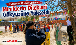 Hakkâri’de 23 Nisan Coşkusu Miniklerin Dilekleri Gökyüzüne Yükseldi