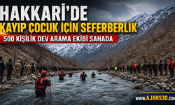 Hakkâri’de Kayıp Çocuk İçin Seferberlik  500 Kişilik Dev Arama Ekibi Sahada