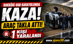 Hakkâri-Van Yolunda Kaza: 1 Kişi Yaralandı