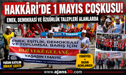 Hakkâri’de 1 Mayıs Coşkusu: Emek, Demokrasi ve Özgürlük Talepleri Alanlarda Yükseldi