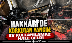 Hakkâri’de Korkutan Yangın: Ev Kullanılamaz Hale Geldi