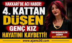 Hakkâri’de 4. Kattan Düşen Genç Kızdan Acı Haber