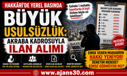 Hakkâri’de Yerel Basında Büyük Usulsüzlük: Akraba Kadrosuyla İlan Alımı