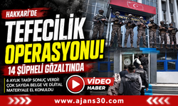 Hakkâri’de Tefecilik Operasyonu: 14 Şüpheliye Eş Zamanlı Baskın