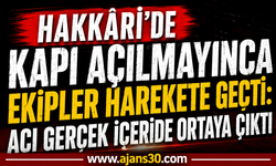 Hakkâri'de Kapı Açılmayınca Ekipler Harekete Geçti: Acı Gerçek İçeride Ortaya Çıktı