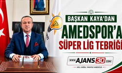 Başkan Kaya’dan Amedspor’a Süper Lig Tebriği  “Bu Başarı Tüm Bölgeye İlham Oldu”