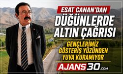 Esat Canan’dan Düğünlerde Altın Çağrısı