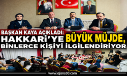 Başkan Kaya Açıkladı: Hakkari’ye Büyük Müjde, Binlerce Kişiyi İlgilendiriyor