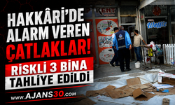 Hakkâri’de Riskli 3 Bina Tahliye Edildi