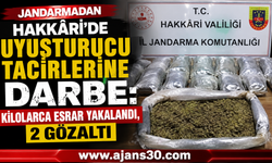 Jandarmadan Hakkâri’de Uyuşturucu Tacirlerine Darbe: Kilolarca Esrar Yakalandı, 2 Gözaltı