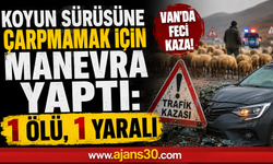 Koyun Sürüsüne Çarpmamak İçin Manevra Yaptı: 1 Ölü, 1 Yaralı