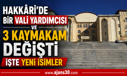 Hakkâri’de Bir Vali Yardımcısı ve 3 Kaymakam Değişti