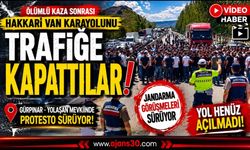 Van-Hakkâri Yolunda Ulaşım Durdu: Vatandaşlar Eylemde