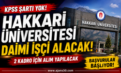 Hakkâri Üniversitesi KPSS Şartsız 2 Sürekli İşçi Alacak