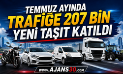 Temmuz Ayında Trafiğe 207 Bin Yeni Taşıt Katıldı