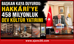 Başkan Kaya Duyurdu: Hakkâri’ye 458 Milyonluk Dev Kültür Yatırımı