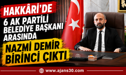 Hakkâri’de 6 AK Partili Belediye Başkanı Arasında Nazmi Demir Birinci Çıktı