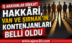 30 Bin Kişilik Alımda Hakkâri, Van ve Şırnak Kontenjanları Belli Oldu