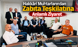 Hakkâri Muhtarlarından Zabıta Teşkilatına Anlamlı Ziyaret