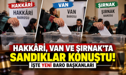 Hakkâri, Van ve Şırnak’ta Sandıklar Konuştu! İşte Yeni Baro Başkanları