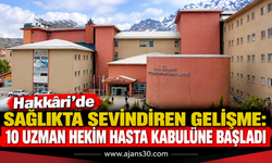Hakkâri’de Sağlıkta Sevindiren Gelişme: 10 Uzman Hekim Hasta Kabulüne Başladı