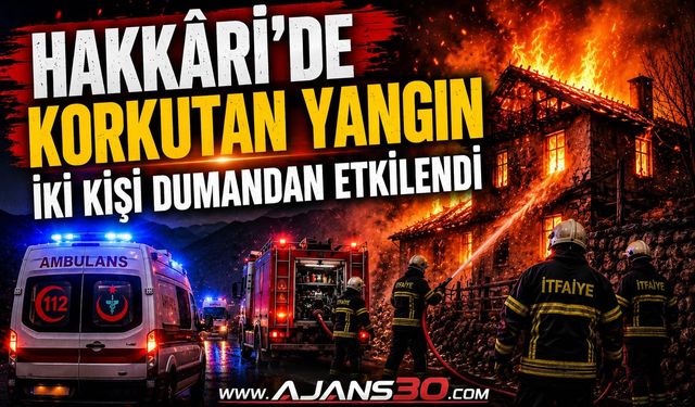 Hakkâri’de Alevler Çatıya Sıçradı, Olası Facia Son Anda Önledi