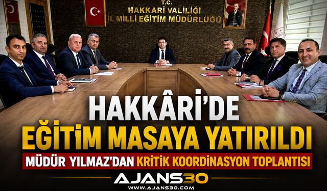 Hakkâri’de Eğitim Masaya Yatırıldı Müdür Yılmaz’dan Kritik Koordinasyon Toplantısı