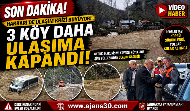 Hakkâri’de Felaket Zinciri: Heyelan, Taşkın, Kapanan Yollar