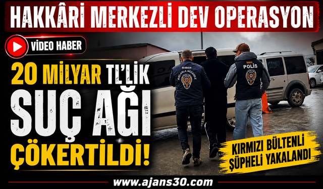 Hakkâri Merkezli Dev Operasyon: 20 Milyar TL’lik Suç Ağı Çökertildi