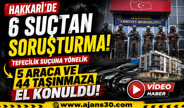 Hakkâri Merkezli Suç Örgütüne Operasyon: 13 Gözaltı, Mal Varlıklarına El Konuldu