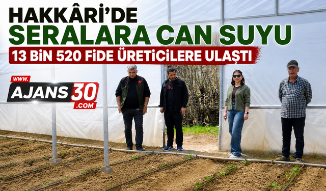 Hakkâri’de Seralara Can Suyu 13 Bin 520 Fide Üreticilere Ulaştı