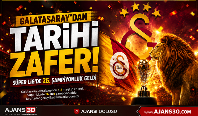 Galatasaray’dan Tarihi Zafer! Süper Lig’de 26. Şampiyonluk Geldi