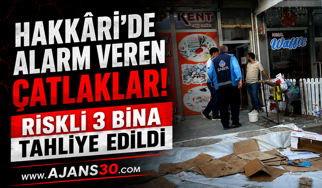 Hakkâri’de Riskli 3 Bina Tahliye Edildi