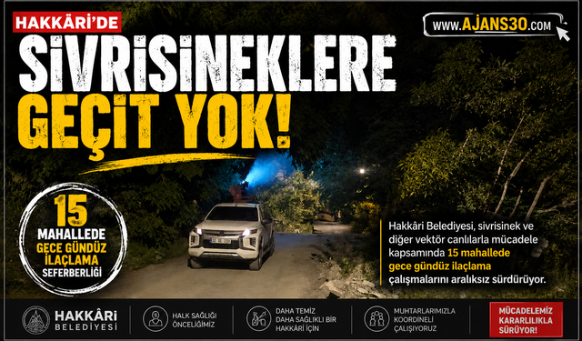 Hakkâri’de Sivrisineklere Geçit Yok