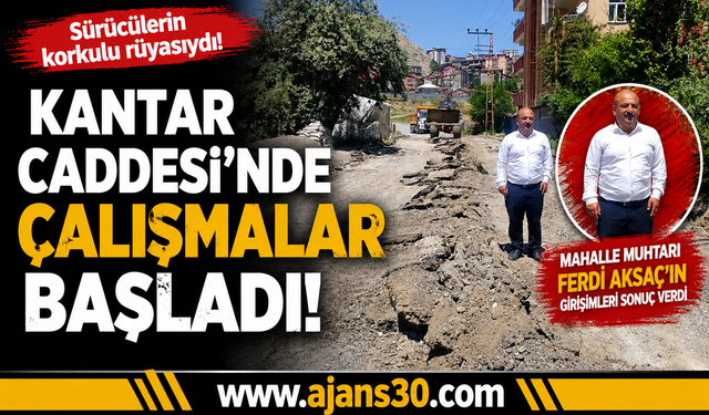 Hakkâri’de Sürücülerin Korkulu Rüyası Olan Kantar Caddesi’nde Asfalt Çalışmaları Başladı