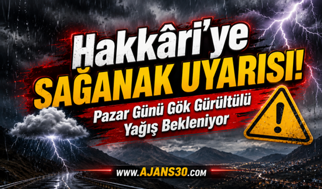 Hakkâri’ye Sağanak Uyarısı