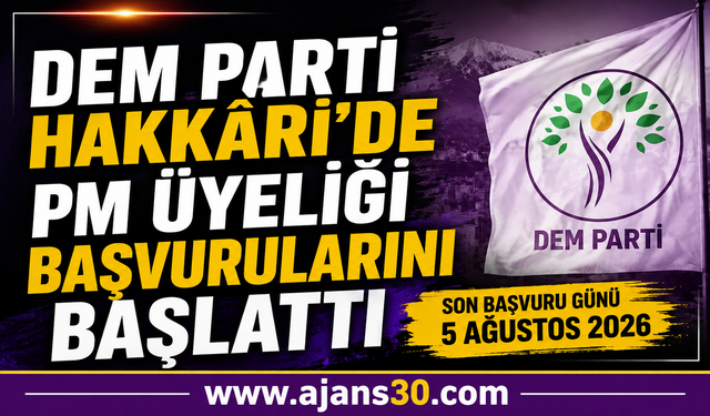 DEM Parti Hakkâri'de PM Üyeliği Başvurularını Başlattı
