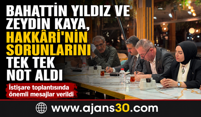 Bahattin Yıldız ve Zeydin Kaya, Hakkâri'nin Sorunlarını Tek Tek Not Aldı